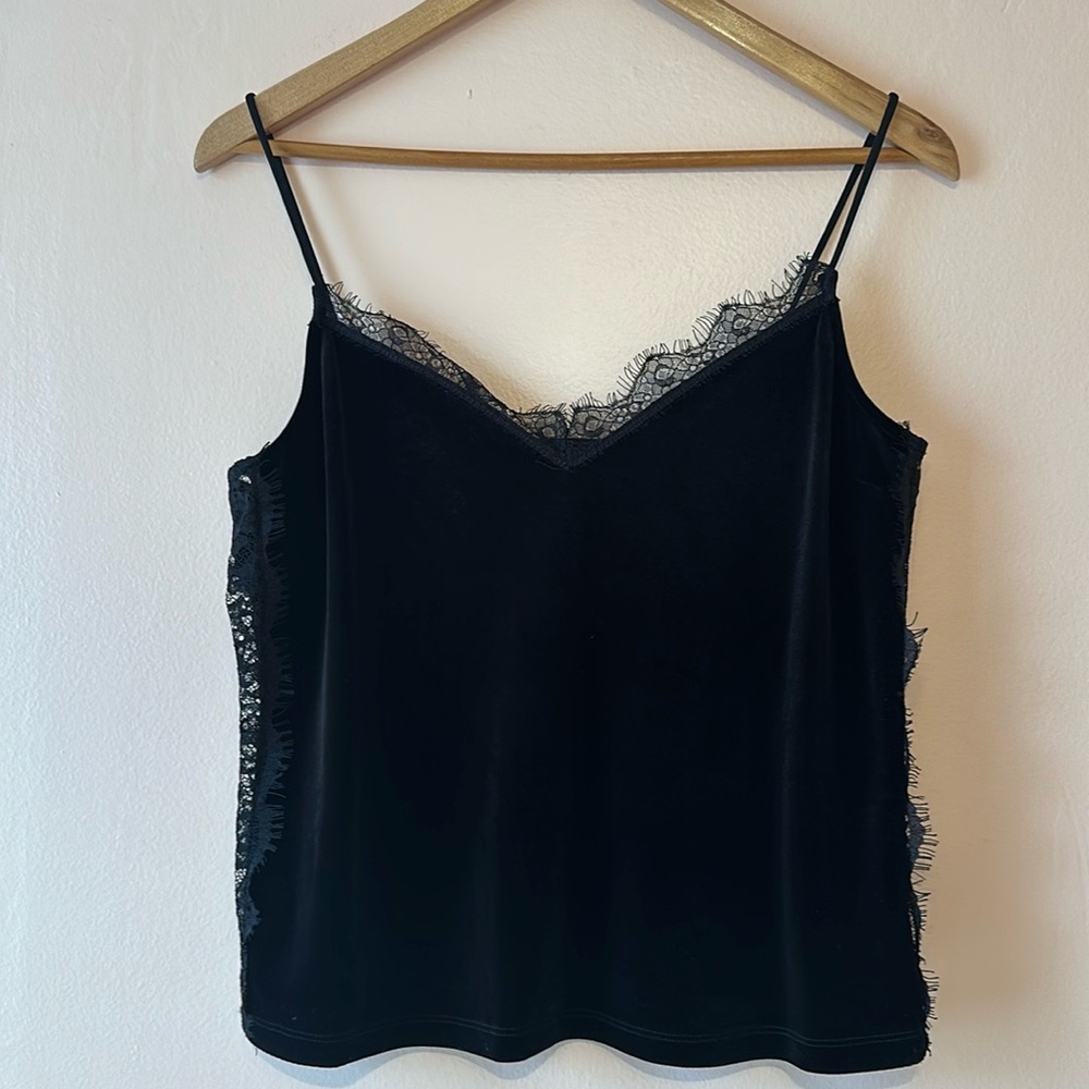 Twentyfourseven Velvet Lace Trim Cami